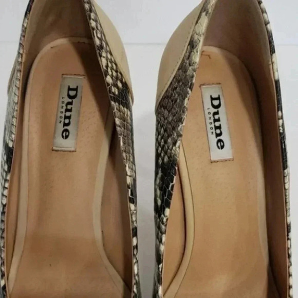 Dune London Studded Snake Print Pumps - Picture 9 of 15